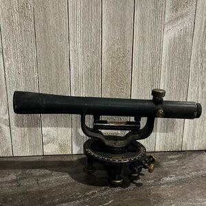 Antique Black and Brass Surveyor's Telescope